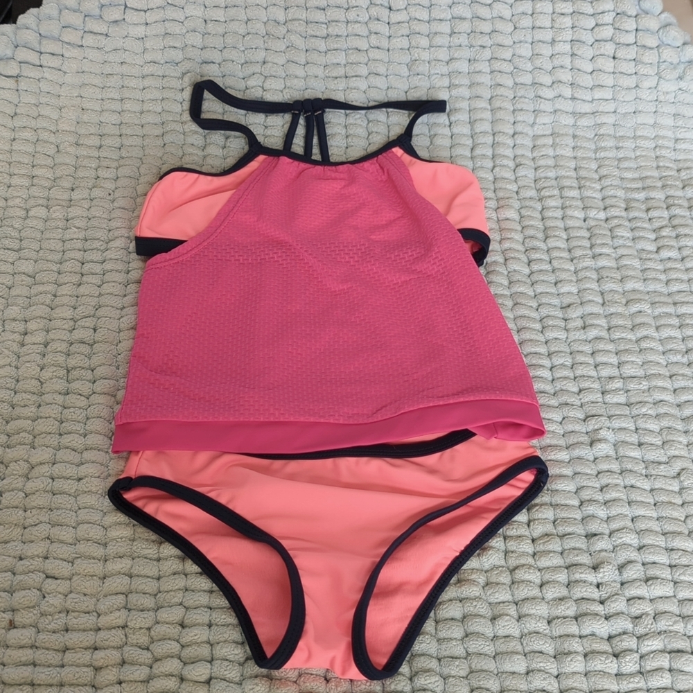 BIG CHILL SWIMWEAR | Little Girls 2-piece Tankini Swim Suit - Size 4